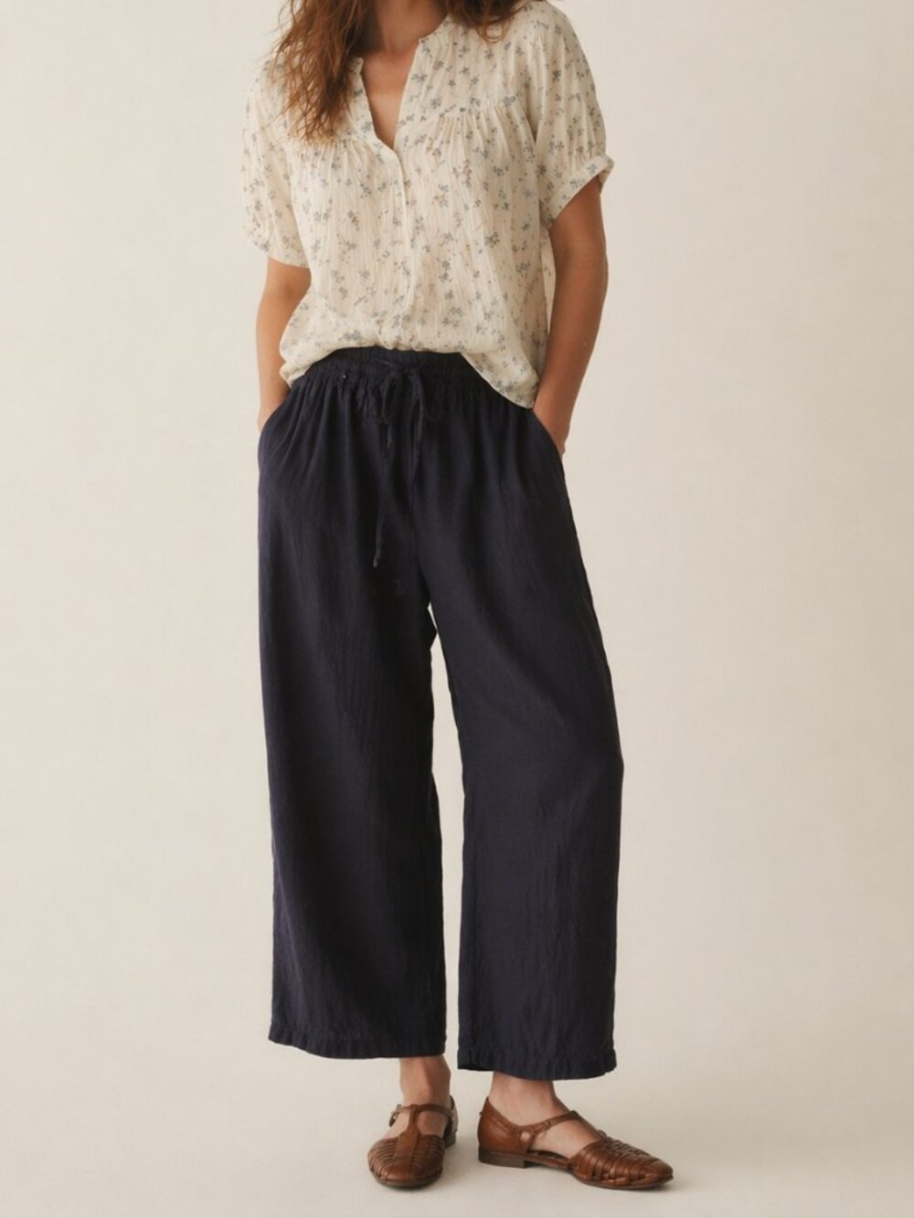 100% Linen Plant Dyed Pants - Brand New with Tags
